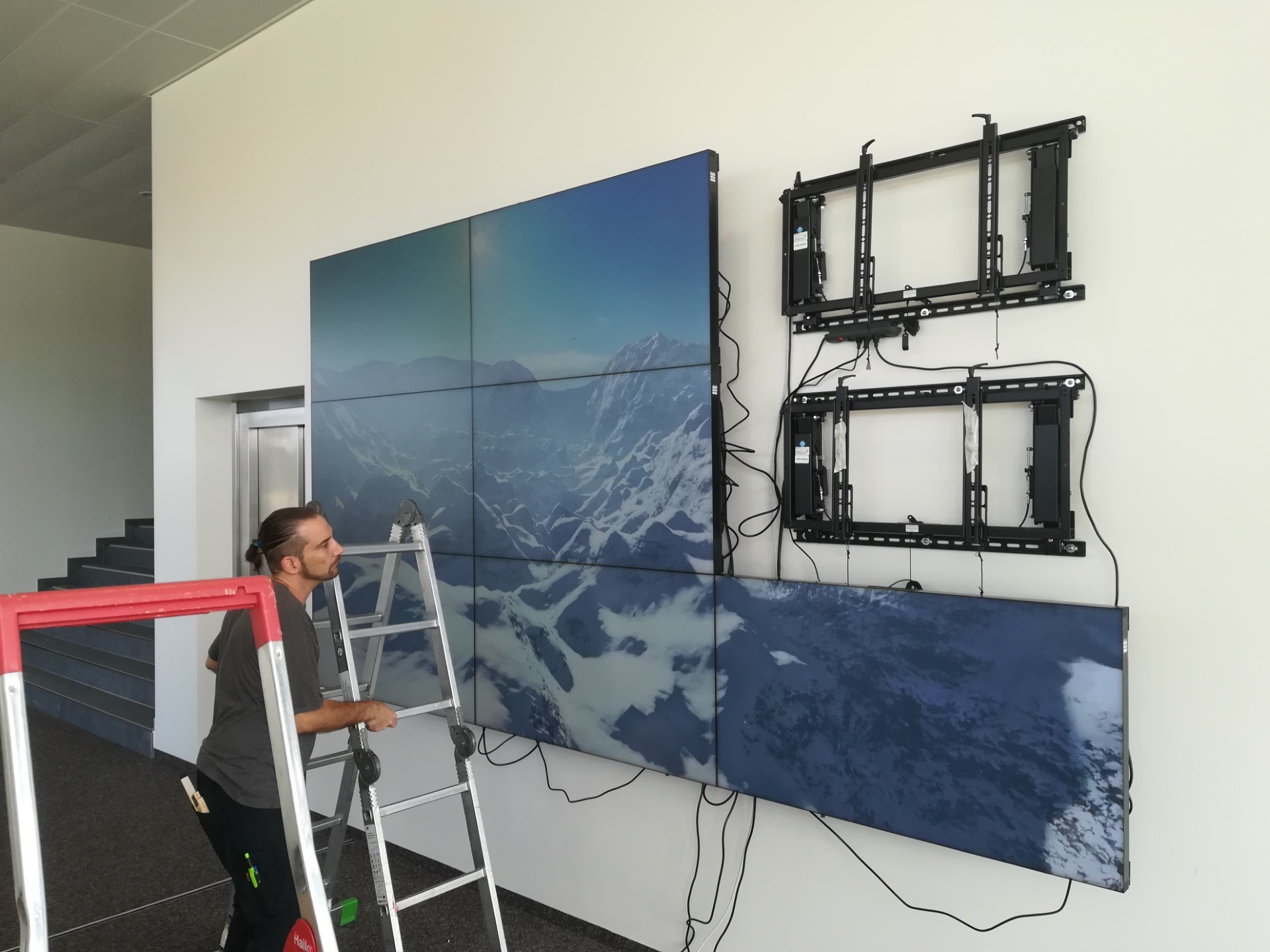 Installation du videowall