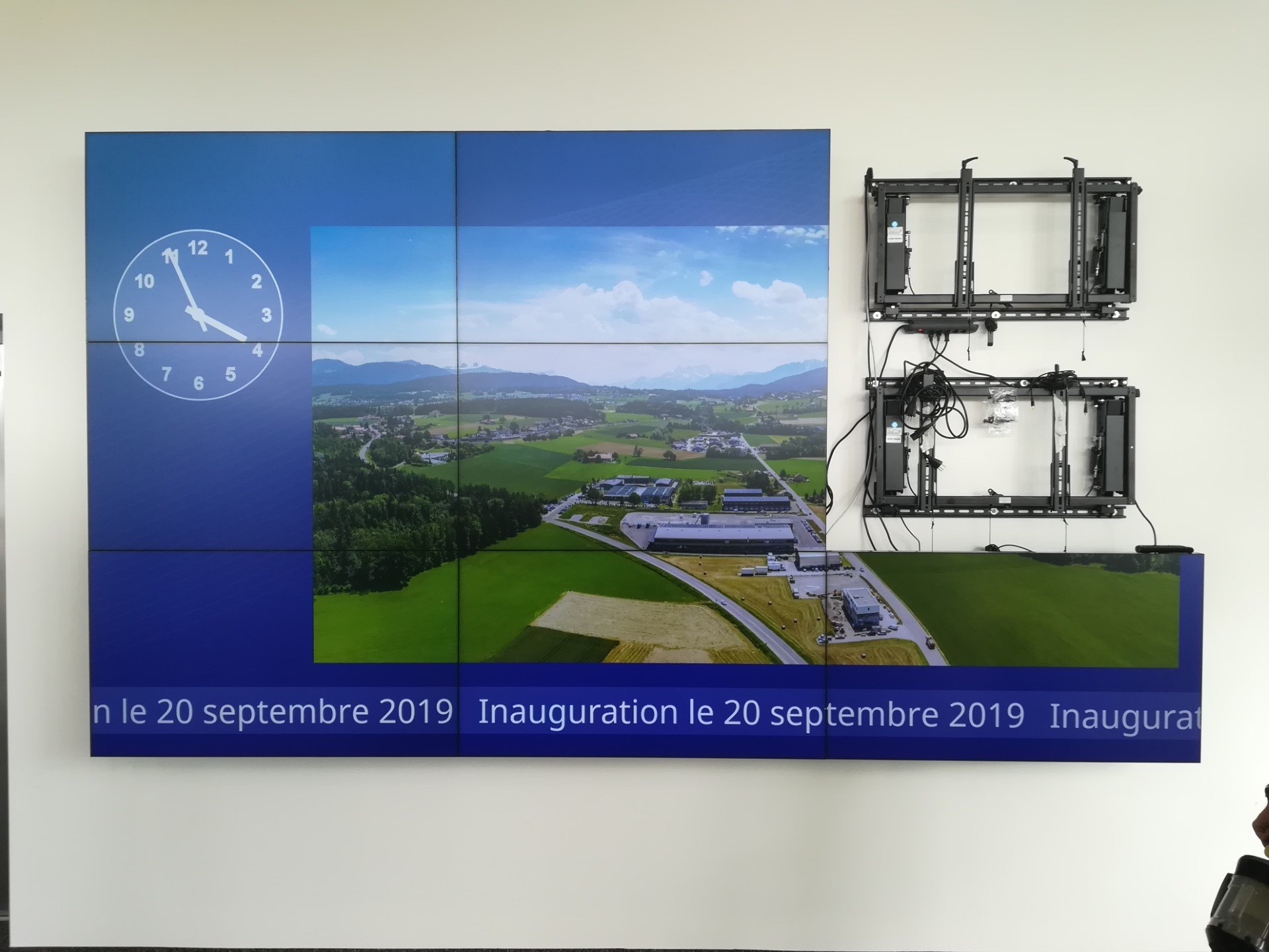 Installation du videowall