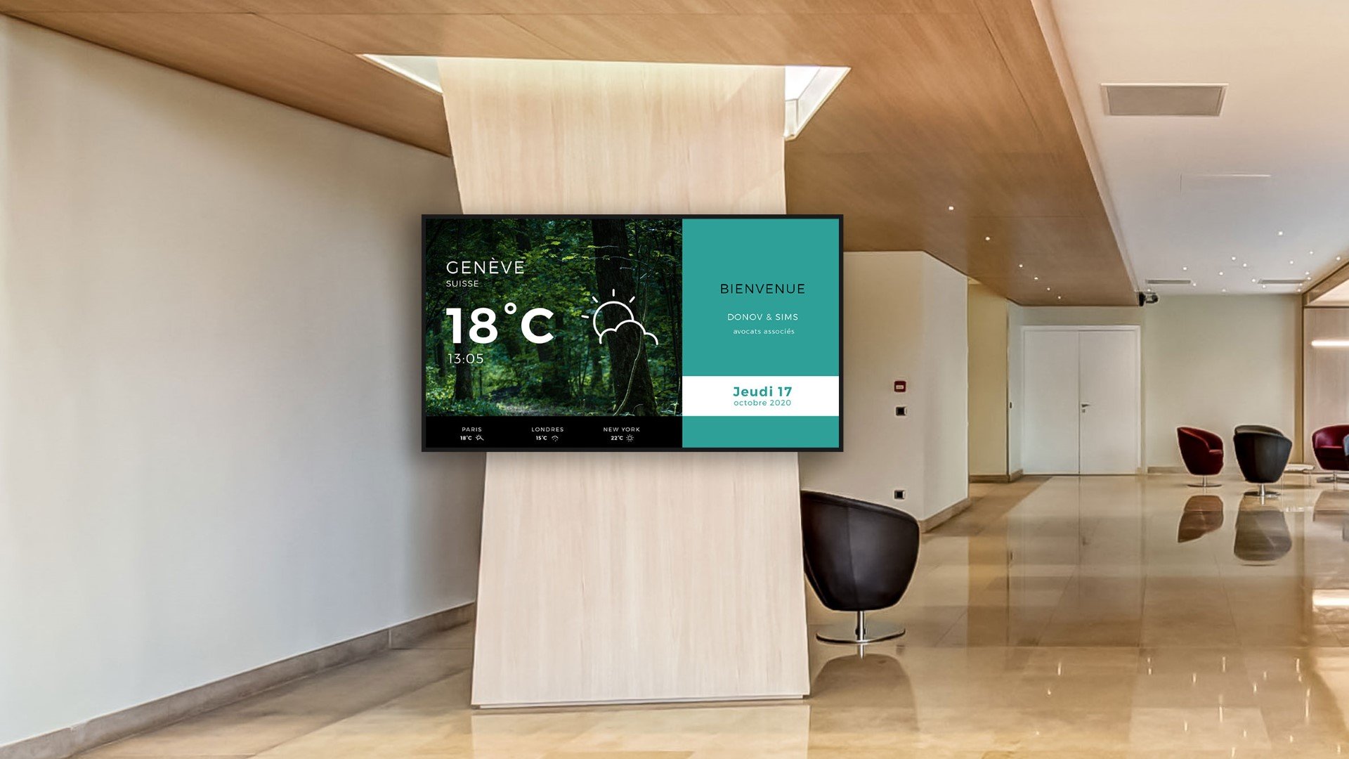 Image d'exemple pour la communication institutionnelles sur écran dynamique (digital signage)